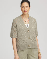 Chico's Short Button-down Cardigan
