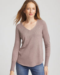 Chico's Ella Embellished V-Neck Sweater