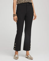 Chico's Bi-Stretch Flared Button-Hem Cropped Pants