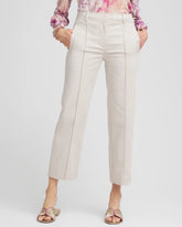 Chico's Stretch Sateen Straight Cropped Pants