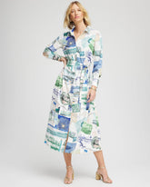 Chico's Port Call Maxi Shirtdress