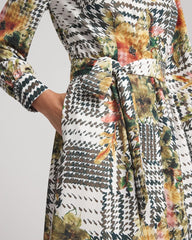 Chico's Artisanal Floral Print Maxi Shirtdress