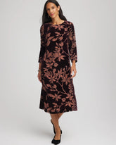 Chico's Burnout Velvet Midi Dress