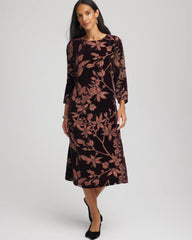 Chico's Burnout Velvet Midi Dress