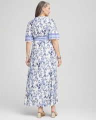 Chico's Surplice Matte Satin Maxi Dress
