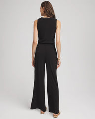 Chico's Travelers™ Jersey Knit Chain-Trim Jumpsuit