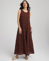 Chico's Eyelet Cutout Maxi Tank Dress