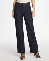 Chico's Trapunto Wide-Leg High-Rise Jeans