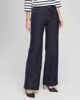 Chico's Frayed High-Rise Wide-Leg Jeans