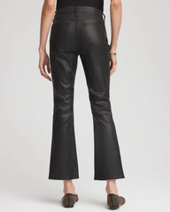 Chico's Coated Girlfriend Cropped Flared Jeans