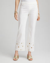 Chico's Pull-On Embellished Straight-Leg Cropped Jeans