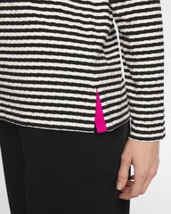 Chico's Zenergy® Striped Jacquard Contrast Pullover Top