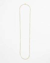 Chico's Long Goldtone Seed Bead Necklace