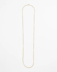 Chico's Long Goldtone Seed Bead Necklace