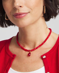 Chico's Convertible Red Necklace