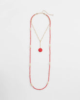 Chico's Convertible Beaded Pendant Necklace