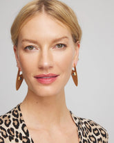 Chico's Gold Triangle Linear Earrings