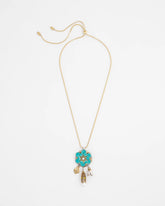 Chico's Adjustable Flower Charm Pendant Necklace