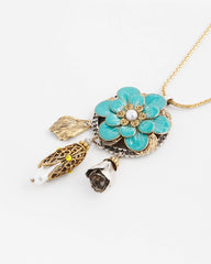 Chico's Adjustable Flower Charm Pendant Necklace