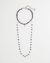 Chico's Convertible Purple Long Short Necklace