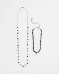Chico's Convertible Purple Long Short Necklace