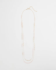 Chico's Pink Double-Strand Necklace