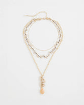 Chico's Convertible Rose Quartz Pendant Necklace