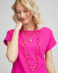 Chico's Convertible Beaded Pendant Necklace