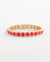 Chico's Bold Orange Goldtone Stretch Bracelet
