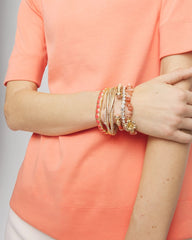 Chico's Bold Orange Goldtone Stretch Bracelet