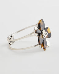 Chico's Tortoise Floral Hinge Bracelet