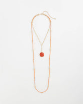 Chico's Convertible Beaded Pendant Necklace