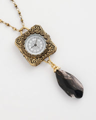 Chico's Clock Pendant Necklace