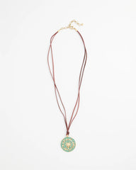Chico's Sundial Medallion Pendant
