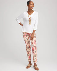 Chico's Short Pima 3/4 Sleeve Tee
