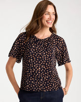 Chico's Spotted Bodre Tee