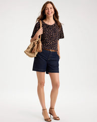 Chico's Spotted Bodre Tee