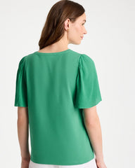 Chico's Gauze Sleeve Soft-Stretch Tee