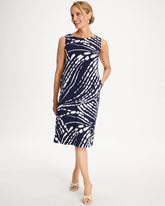 Chico's Jersey Knit Printed Shift Dress