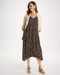 Chico's Rayon-Silk Asymmetrical Hem Dress