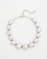 Chico's Silver Pebble Collar Necklace
