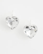 Chico's Crystal Heart Gem Drop Earrings