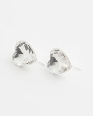 Chico's Crystal Heart Gem Drop Earrings