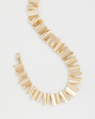 Chico's Gold Wave Collar Necklace