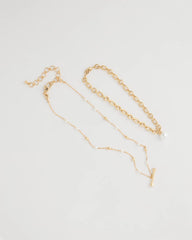 Chico's Toggle Bar Pearl Pendant Necklace