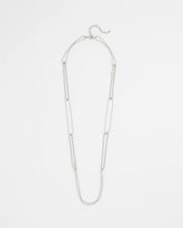 Chico's Long Silver Ball Chain Single Strand