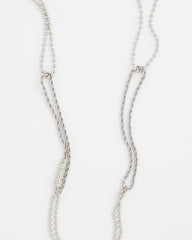 Chico's Long Silver Ball Chain Single Strand