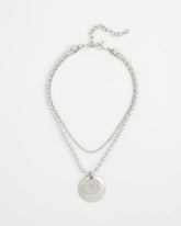 Chico's Short Silver Ball Chain Pendant
