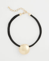 Chico's Gold Pendant Cord Necklace