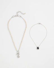 Chico's Short Double Strand Pendant